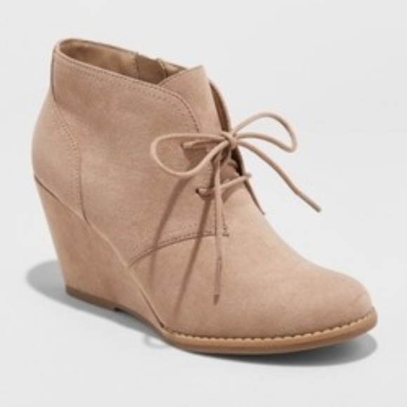 Universal Thread Shoes - Women's Microsuede Wedge Fashion Bootie  size 11